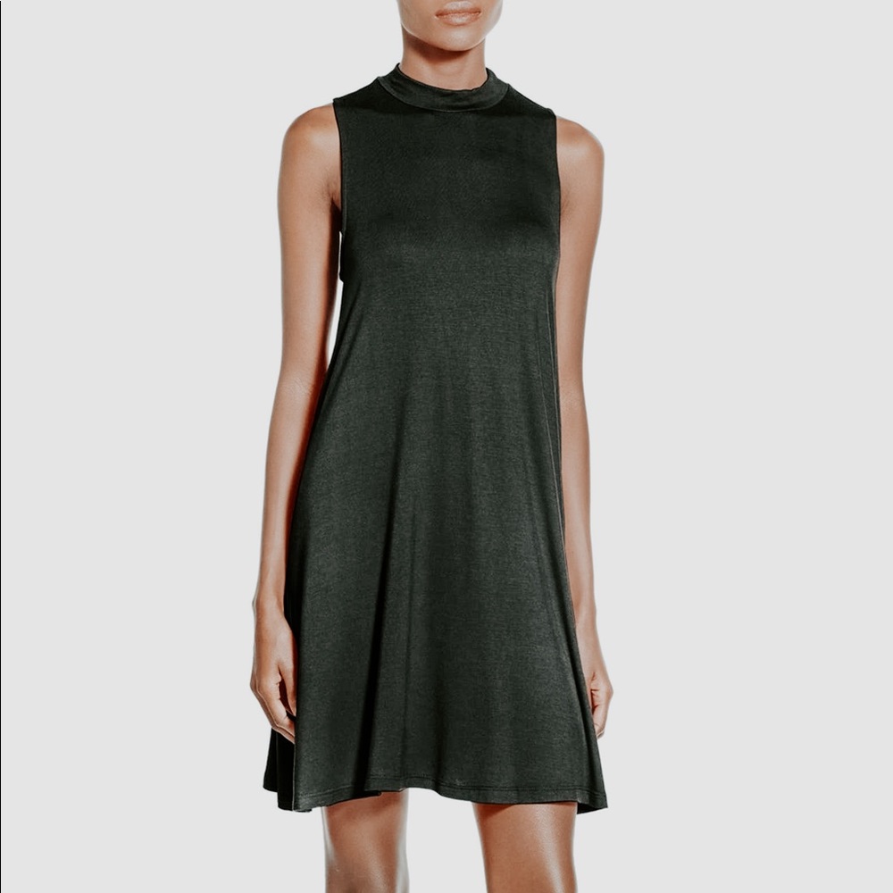 Everly Black Mock Neck Tank Dress